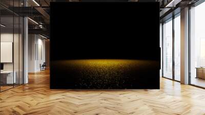 twinkling golden glitter on a flat surface lit by a bright spotlight  Wall mural