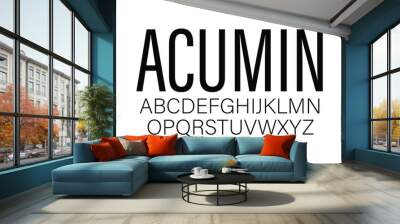 acumin font for logo and headline. Isolated vector typeset Wall mural