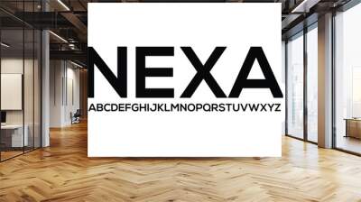 Nexa font for logo and headline. Isolated vector typeset Wall mural