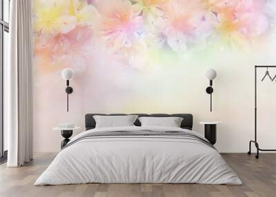 beautiful flower soft background in pastel tone for valentine or wedding  Wall mural