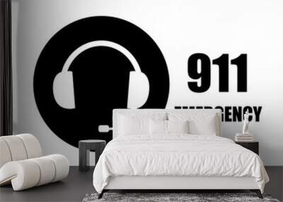 911 emergency call	
 Wall mural