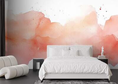 Soft and Dreamy Watercolor Wash Background with Blush Tones and Ethereal Vibes  Elegant and minimalist abstract design with fluid wispy and calming aesthetic  Suitable for wallpapers digital art Wall mural