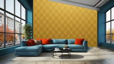 Beautiful gold abstract background with gold diamond abstract pattern. Business design. Shining background. 3D luxury flat style. Vector illustration of EPS 10. Wall mural