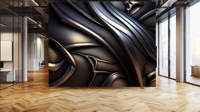 abstract metal background, generative ai Wall mural