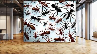 Ants in forest, AI-Generatet Wall mural