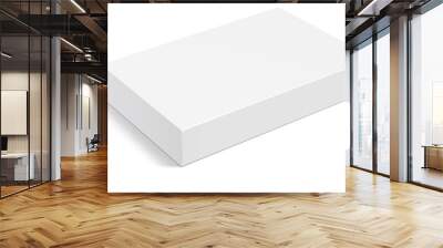 White box . Mock up white cardboard package box. White realistic box mockup for packaging. Blank white product packaging boxes isolated on white background. Vector illustration Wall mural