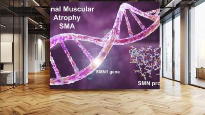 Spinal muscular atrophy, SMA, a genetic neuromuscular disorder with progressive muscle wasting Wall mural