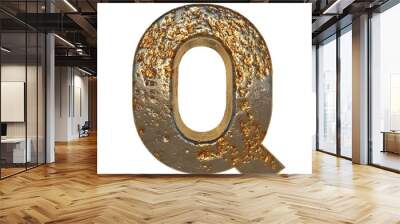 Rusted metal letter Q Wall mural