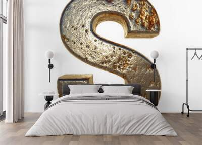 Rusted metal letter S Wall mural