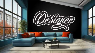 designer word text banner postcard logo icon design creative concept idea Wall mural