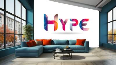 hype colored rainbow word text suitable for logo design Wall mural