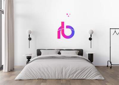 rb r b  pink modern creative alphabet letter logo icon template Wall mural