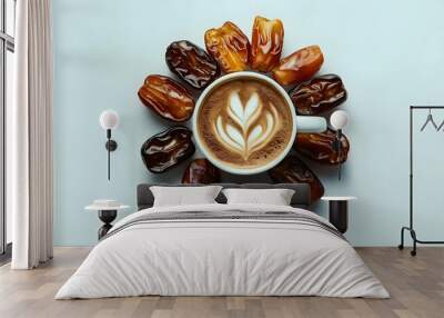 Arabic coffee with dates Wall mural