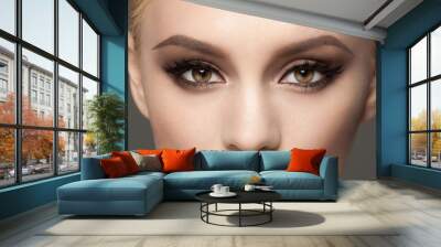 closeup of eye makeup Wall mural