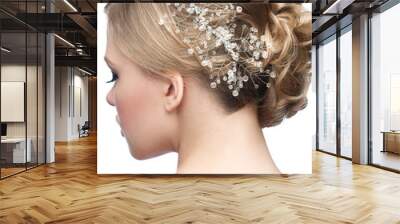 Hairstyle with hair accessory Wall mural