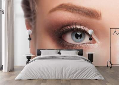 Woman eye with makeup Wall mural