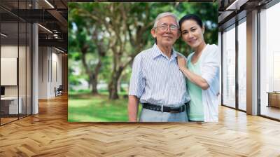 Senior father and his daughter Wall mural