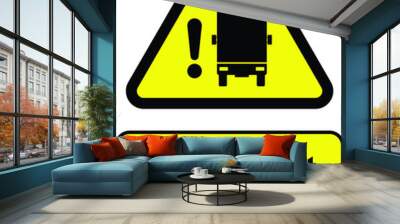 Blind Spot Take care sign - Vector Wall mural