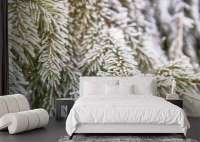 Beautiful winter scene Wall mural