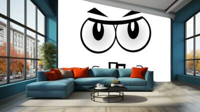 funny face vector illustration part two Wall mural