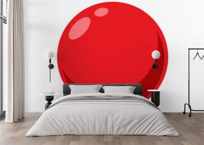 A red ball. Isolated Vector Illustration Wall mural