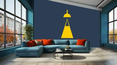 abstract sign of an UFO and a pencil Wall mural