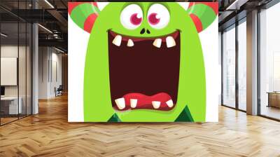 Funny cartoon monster character for Halloween. Vector isolated. Great for package design Wall mural