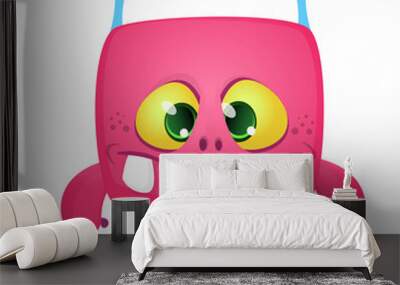 Funny cartoon monster. Vector Halloween illustration Wall mural