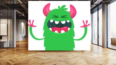 Happy cartoon monster. Halloween vector illustration. Wall mural