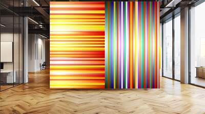 Set of colorful gradient stripes abstract backgrounds Wall mural