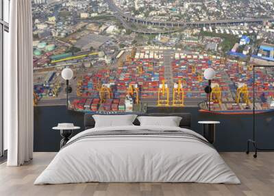 Port Aerial View Wall mural