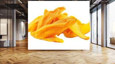 natural dried mango slices isolated on transparent background Wall mural