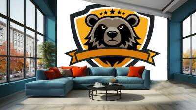 Bear logo mascot Wall mural