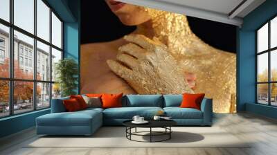 Aging gracefully concept. Skin care, Self acceptance Wall mural