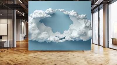 the white cloud cut out Wall mural