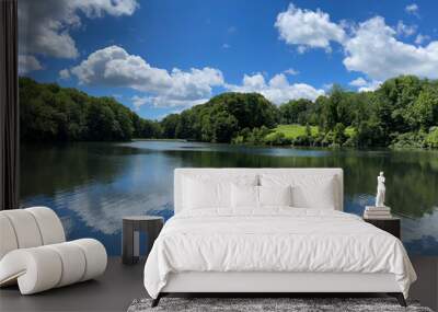 lake and clouds Wall mural