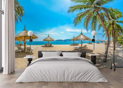 Nha Trang, Vietnam Beautiful Scenery, a Tropical Coastal Vacation Paradise in  Southeast Asia.  Wall mural