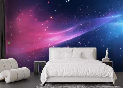 a majestic nebula, vibrant colors swirling in cosmic clouds, interstellar dust and gas, spacescapes, galaxies colliding, celestial wonders, deep space exploration
 Wall mural