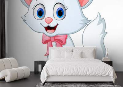 Cute cartoon cat Wall mural