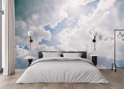 cloudy sunny sky Wall mural