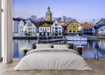 The center of Stavanger, a city in Norway, Scandinavia, Europe Wall mural