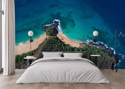 Aerial view of south Maui beaches Wall mural