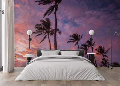 Sunset on Maui at the Beach Wall mural