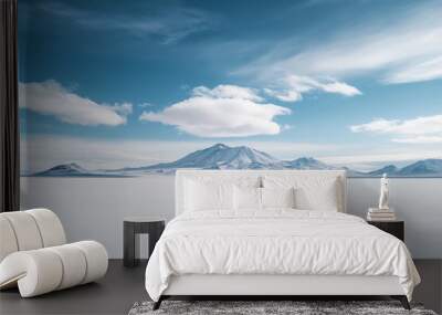 Salar de Uyuni salt flat in Bolivia. Salt desert background. Wall mural