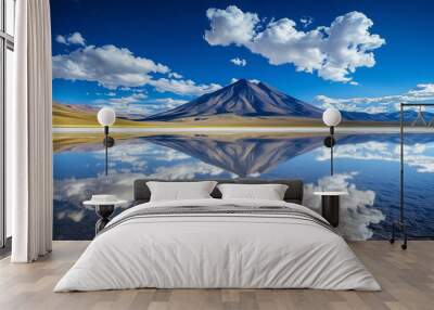 Salar de Uyuni salt flat in Bolivia. Salt desert background. Wall mural