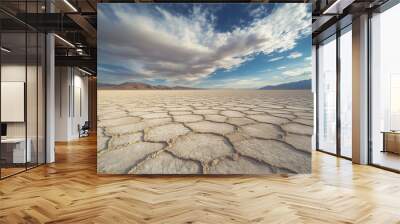 Salar de Uyuni salt flat in Bolivia. Salt desert background. Wall mural