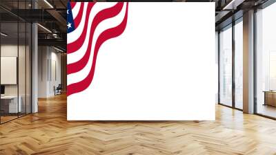 corner american flag background illustration graphic slide card Wall mural