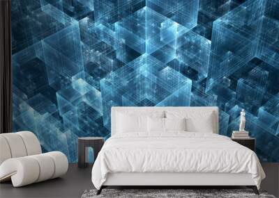 Abstract business science or technology background Wall mural