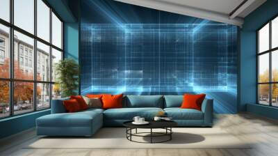 Abstract business science or technology background Wall mural