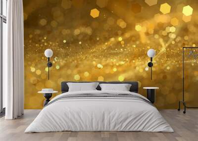 Abstract gold bokeh background Wall mural